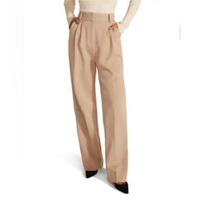 Favorite Daughter The Favorite Pant Pleat Pants, Size 14 Beige